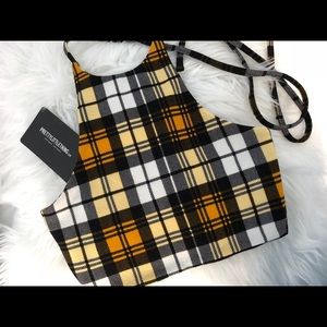 Prettylittlething halter crop top